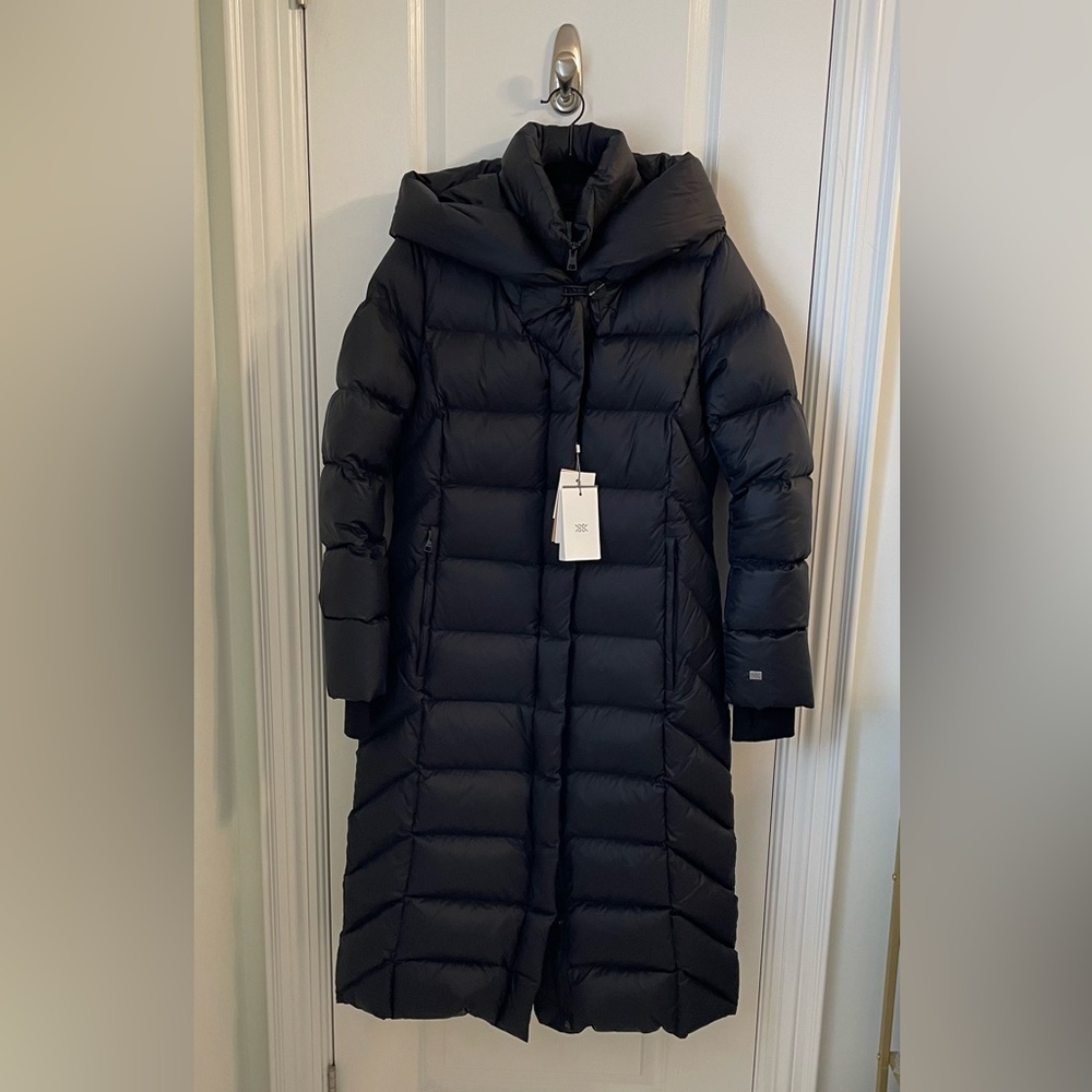 NWT Soia & Kyo Talyse-e Sustainable Calf-Length Down Coat with Hood